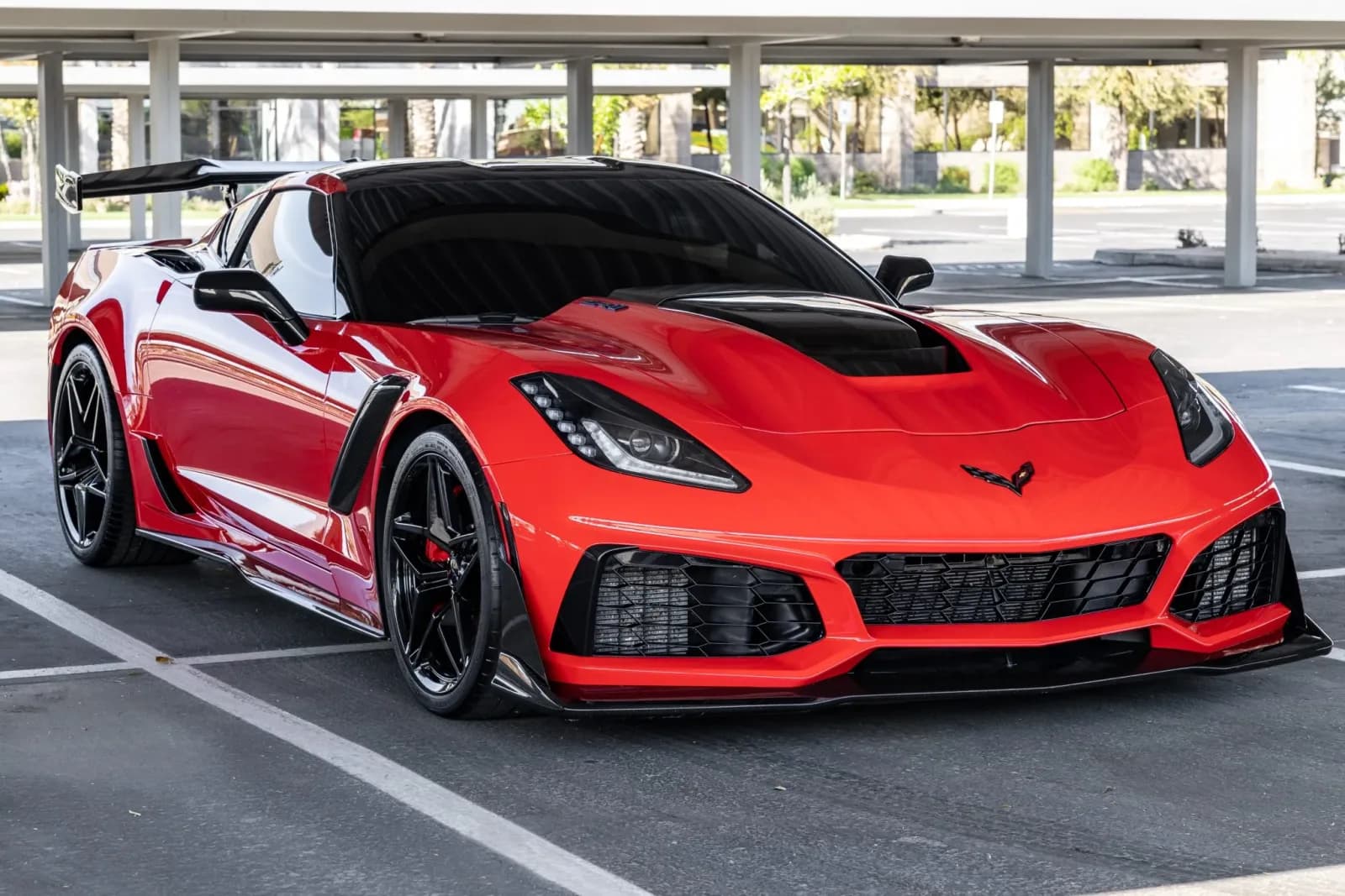 Red Corvette ZR1 photographed by MX1 Visuals